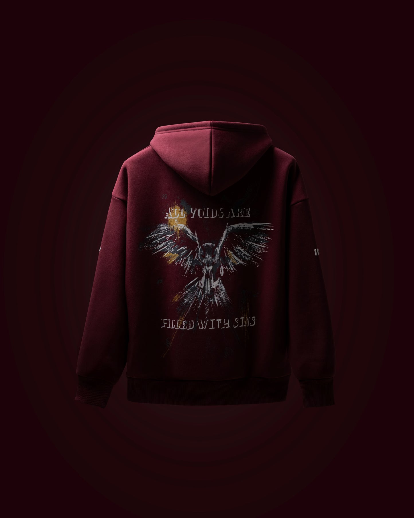 voided puff printed hoodie