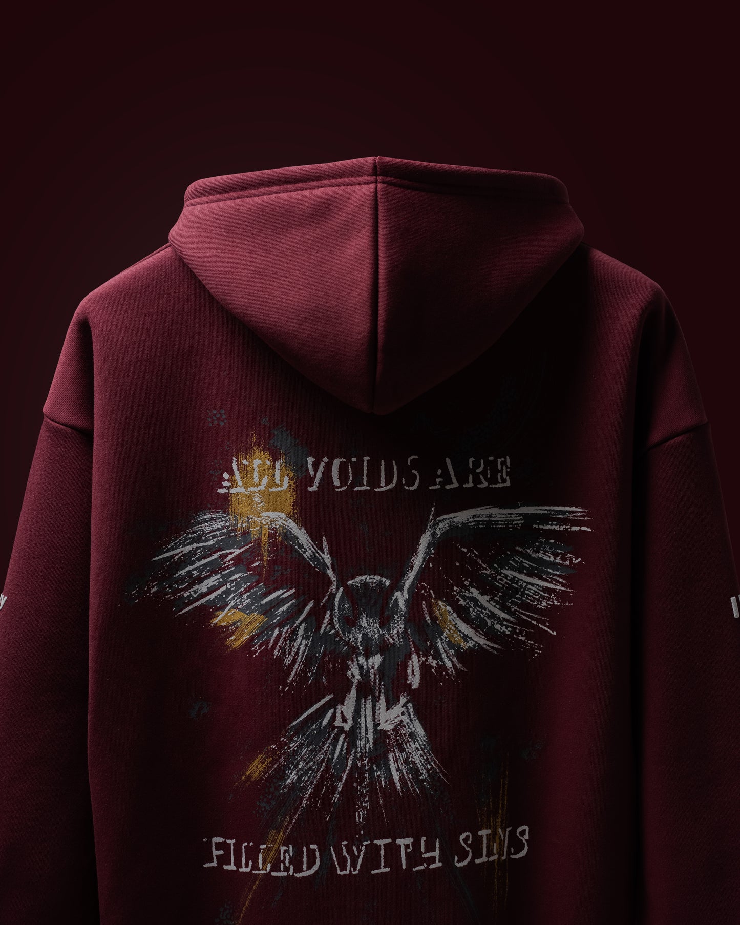voided puff printed hoodie