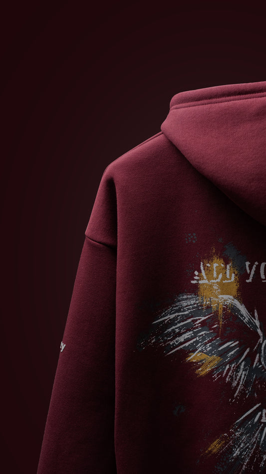 voided puff printed hoodie